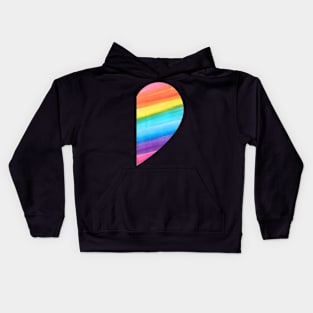 Matching Lgbt Valentines Day Rainbow Heart Gay Couple Kids Hoodie